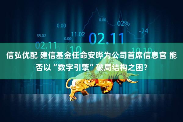 信弘优配 建信基金任命安晔为公司首席信息官 能否以“数字引擎”破局结构之困？