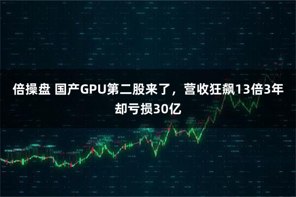 倍操盘 国产GPU第二股来了，营收狂飙13倍3年却亏损30亿
